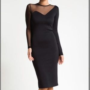 Laranor mesh sleeve sheath dress